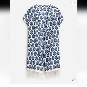 Nwt JCrew Printed Beach Pouch Linen Blend Size S Aw422